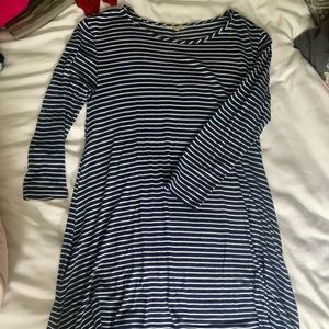 VESTIQUE NAVY&WHITE STRIPPED DRESS